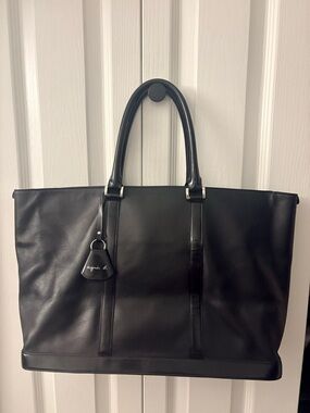 agnes b. Black Leather Large Tote with Tag